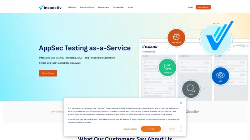 Homepage of Inspectiv