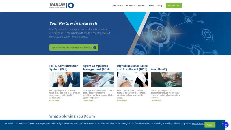 Homepage of InsurIQ