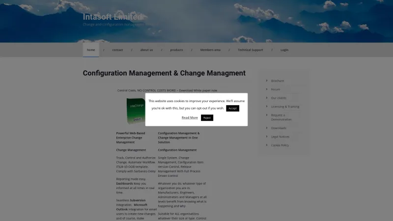 Homepage of AllChange