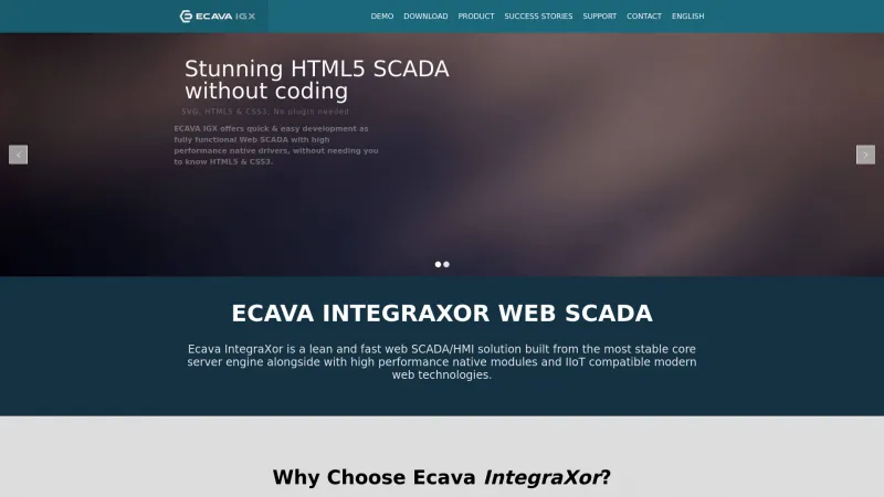 Homepage of IntegraXor