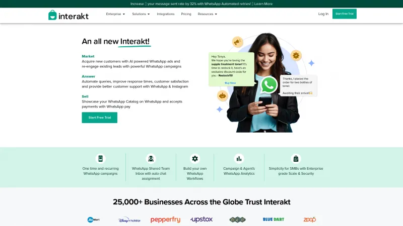 Homepage of Interakt