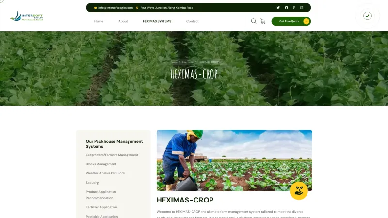 Homepage of HEXIMAS-CROP