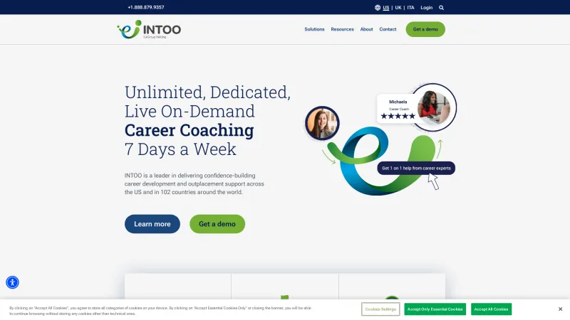 Homepage of INTOO