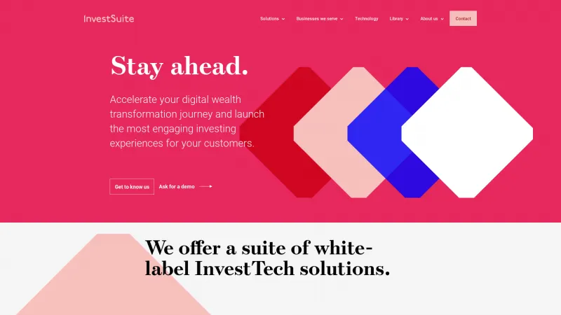 Homepage of InvestSuite