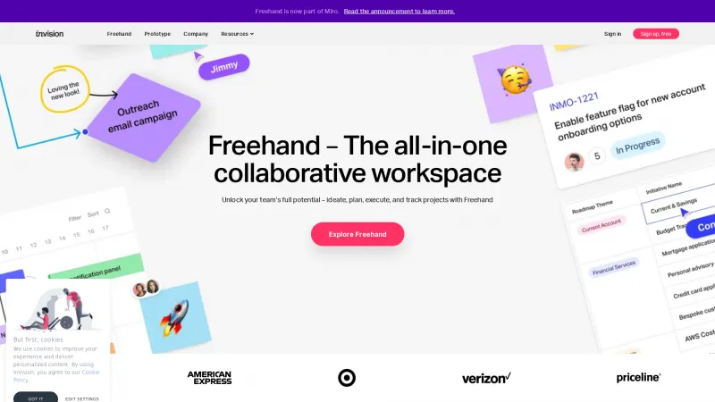 Homepage of InVision