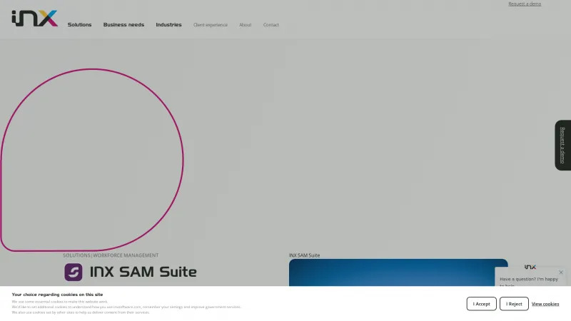 Homepage of INX SAM Suite