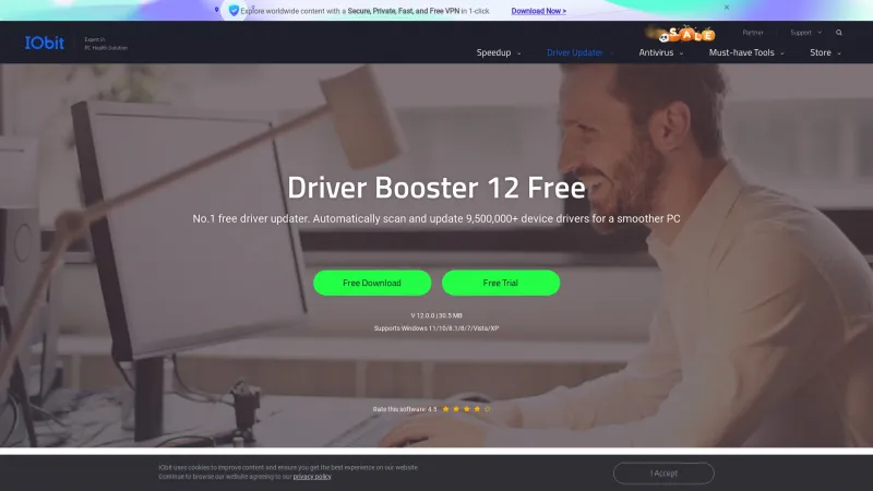 Homepage of Driver Booster