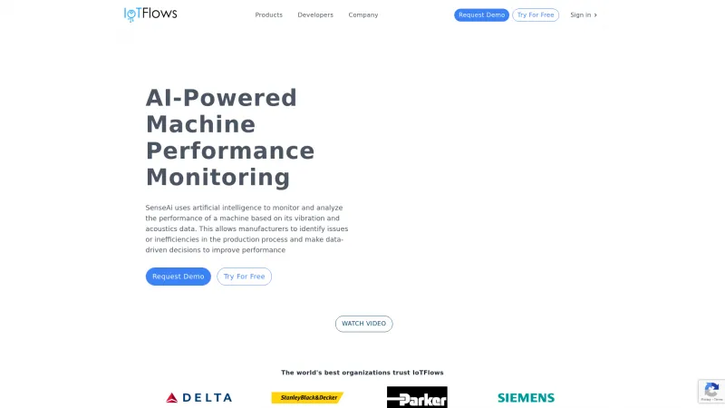 Homepage of IoTFlows