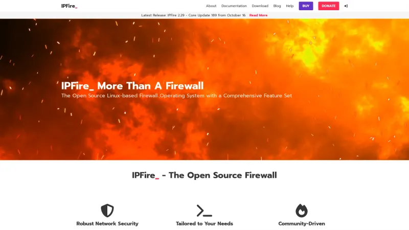 Homepage of IPFire