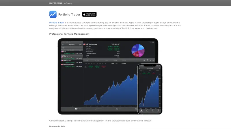 Homepage of Portfolio Trader