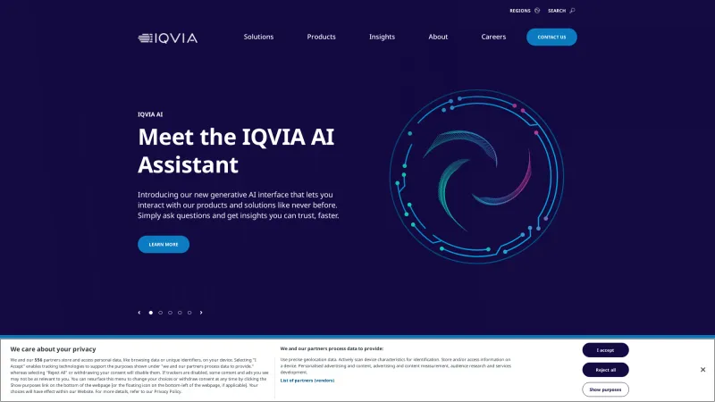 Homepage of IQVIA