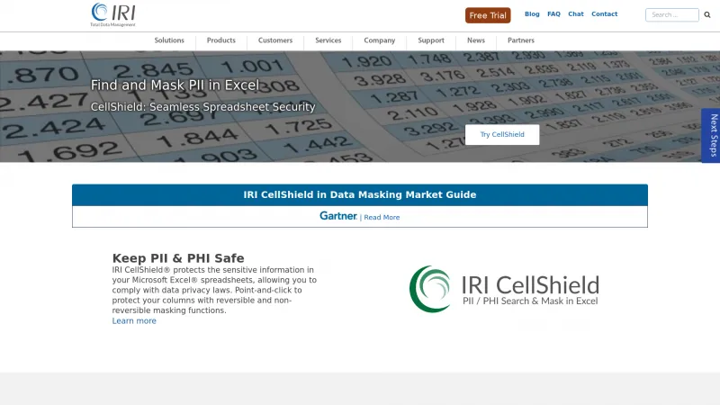 Homepage of IRI CellShield