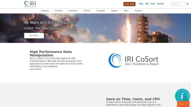 Homepage of IRI CoSort