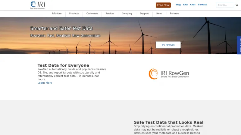 Homepage of IRI RowGen