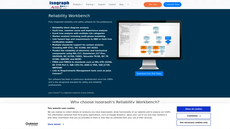 Homepage of Reliability Workbench