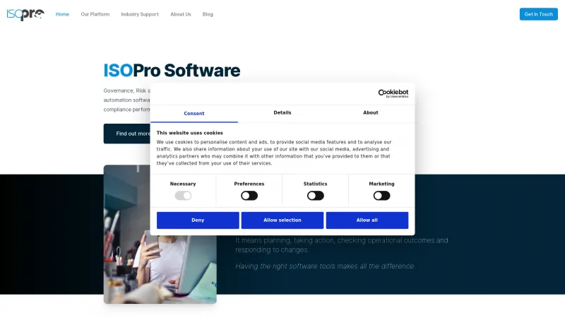 Homepage of ISOPro