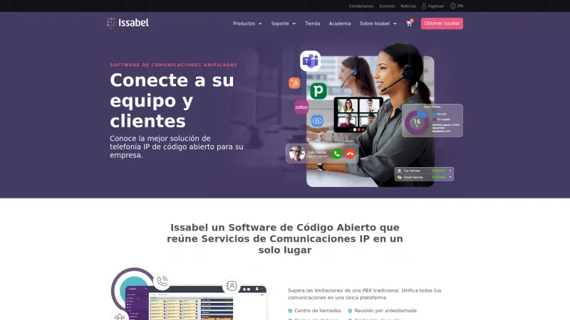 Homepage of Issabel