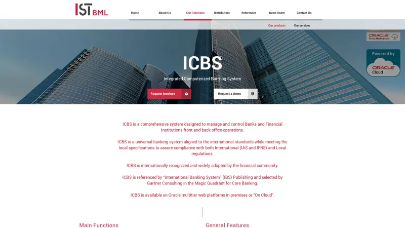 Homepage of ICBS