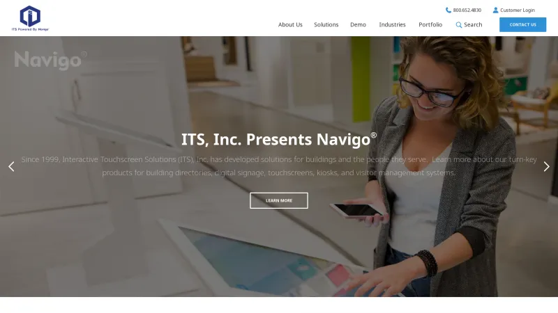 Homepage of Navigo Visitor Management