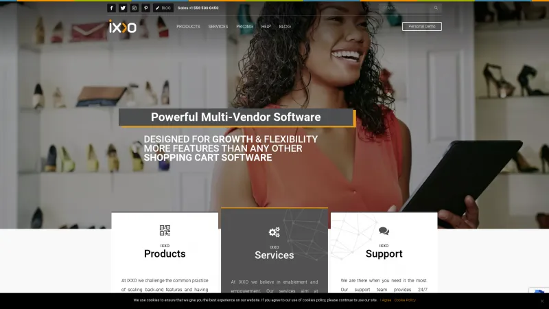 Homepage of IXXO Multi-Vendor