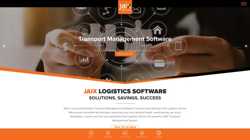 Homepage of JAIX Logistics