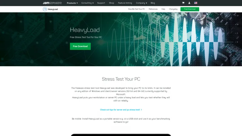 Homepage of HeavyLoad