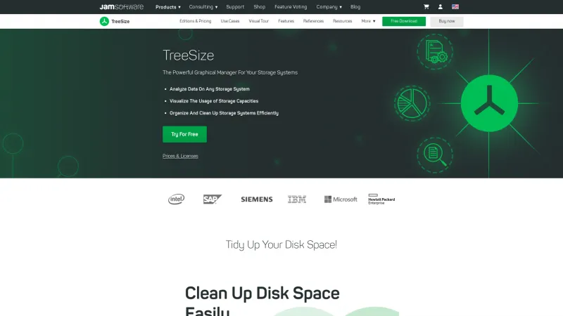 Homepage of TreeSize