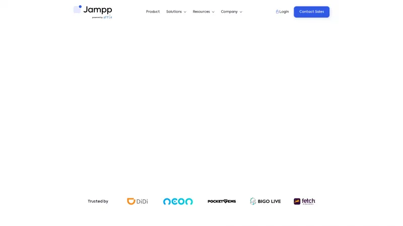 Homepage of Jampp