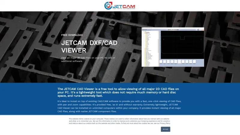 Homepage of JETCAM CAD Viewer