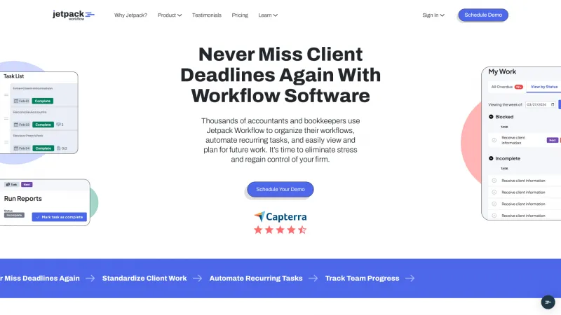 Homepage of Jetpack Workflow