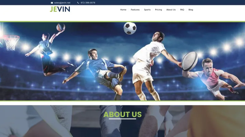 Homepage of Jevin