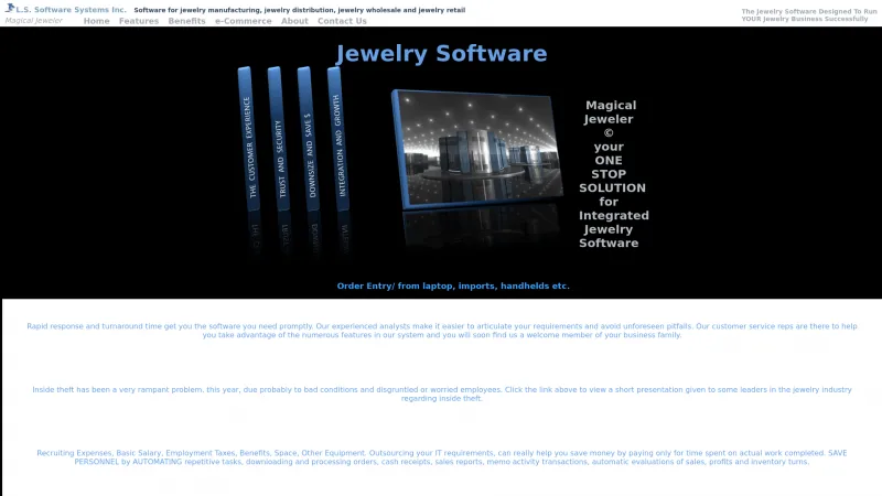 Homepage of Magical Jeweler