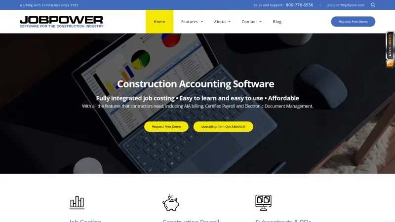 Homepage of JOBPOWER