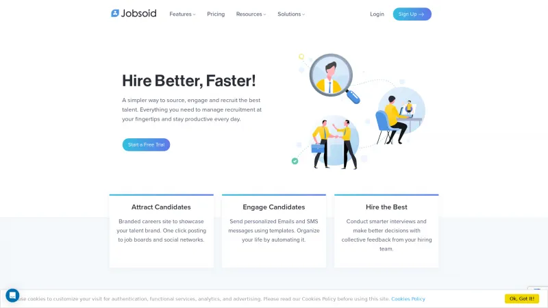 Homepage of Jobsoid