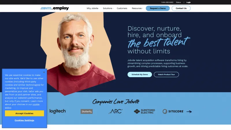 Homepage of Jobvite