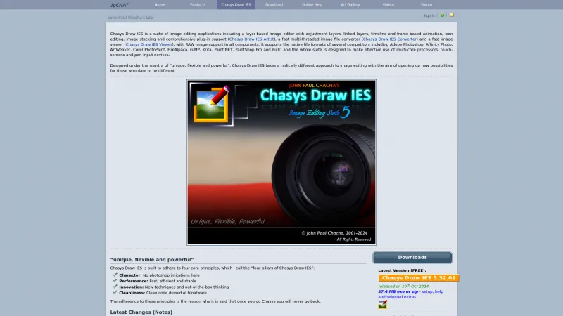 Homepage of Chasys Draw IES