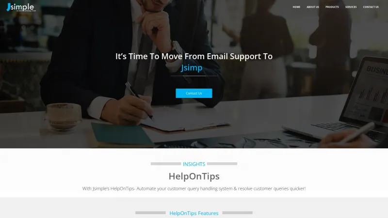 Homepage of HelpOnTips