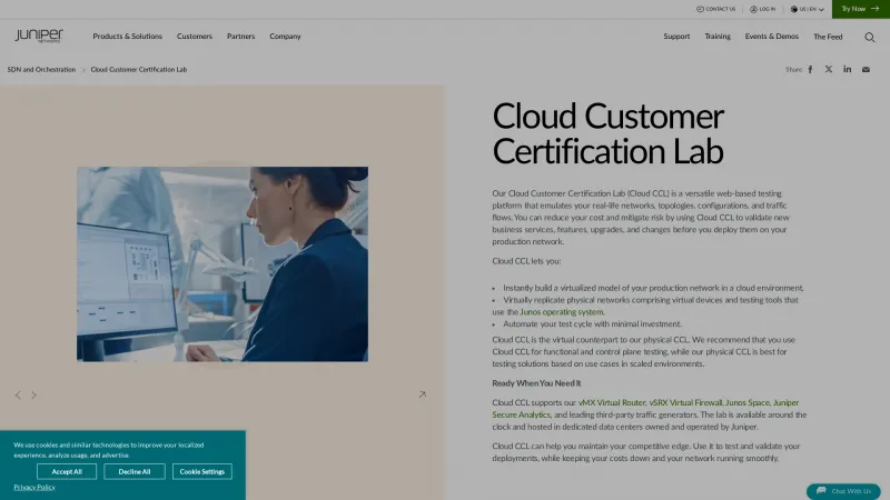 Homepage of Cloud Customer Certification Lab