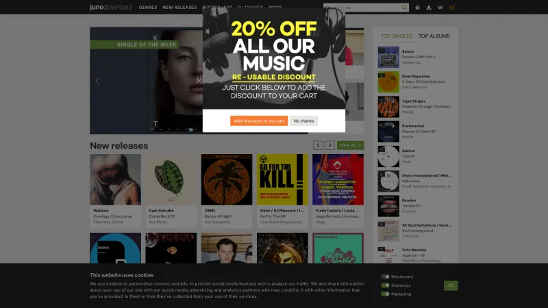 Homepage of Juno Download