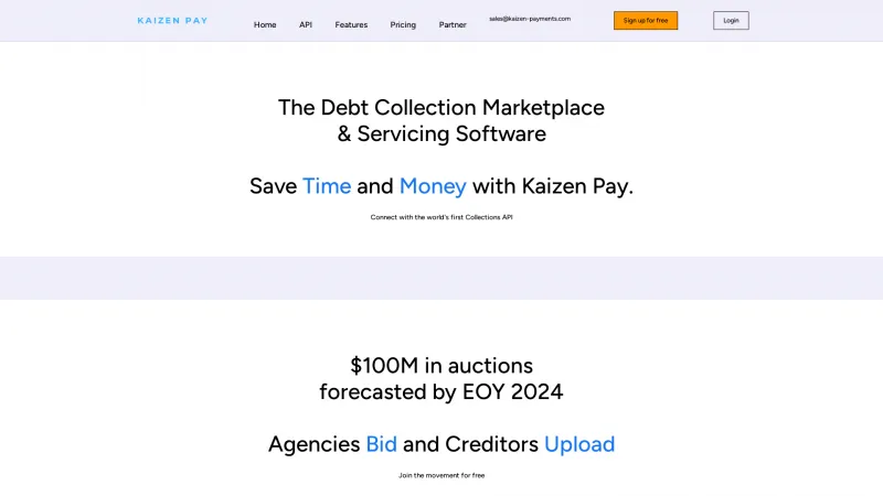 Homepage of Kaizen Pay