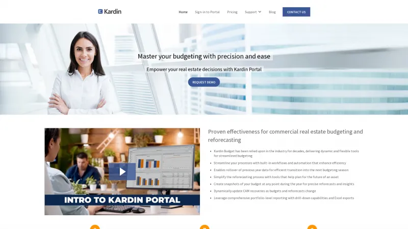 Homepage of Kardin Budget