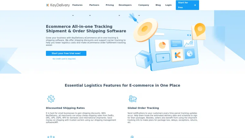 Homepage of KeyDelivery