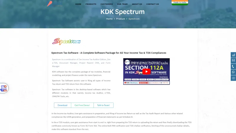 Homepage of KDK Spectrum