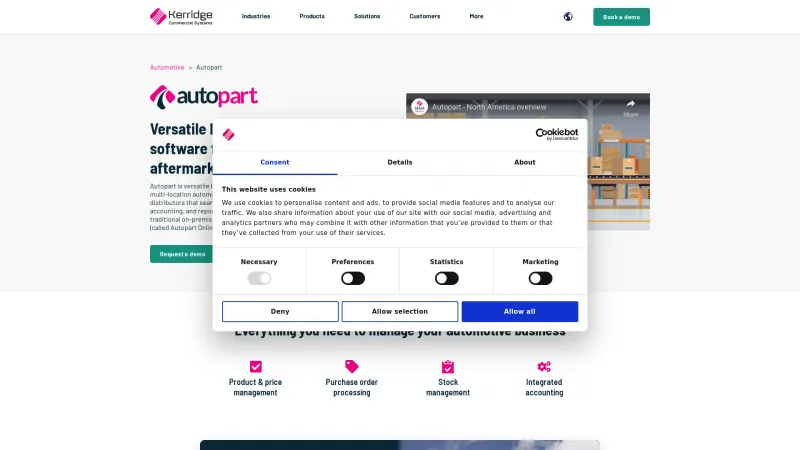 Homepage of Autopart