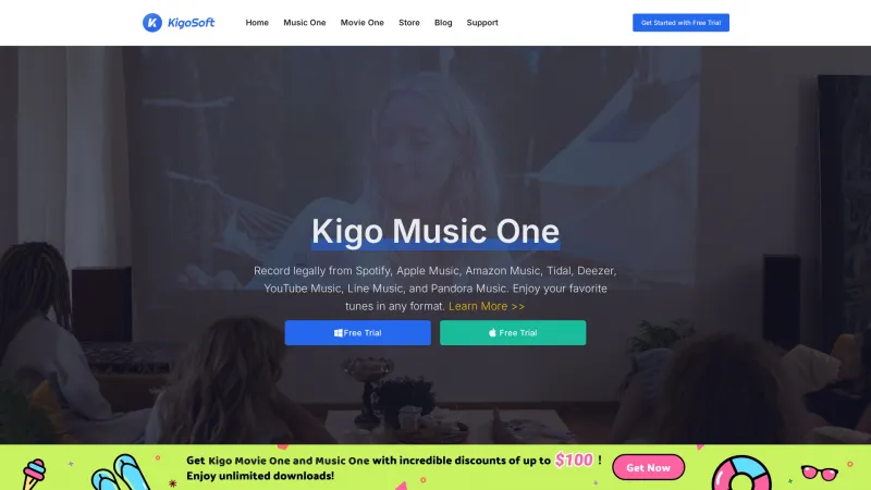 Homepage of Kigo Movie One