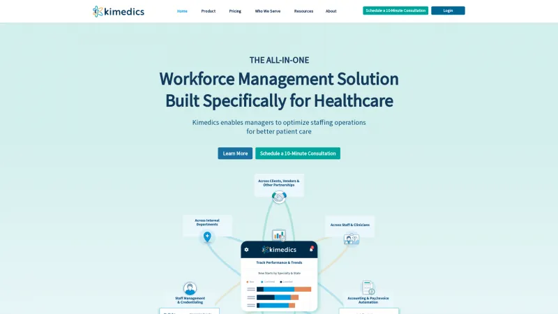 Homepage of Kimedics Scheduler