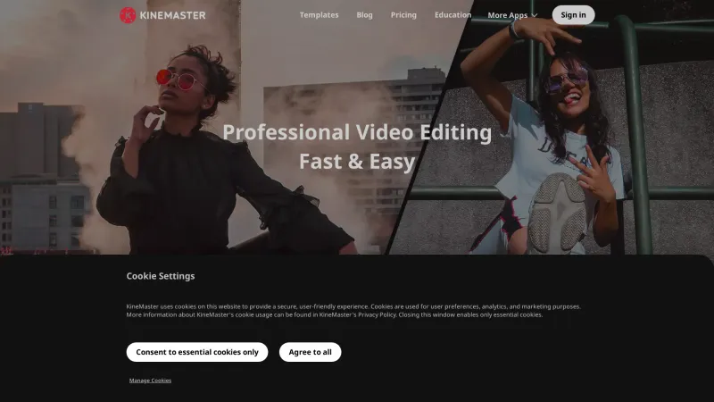 Homepage of KineMaster