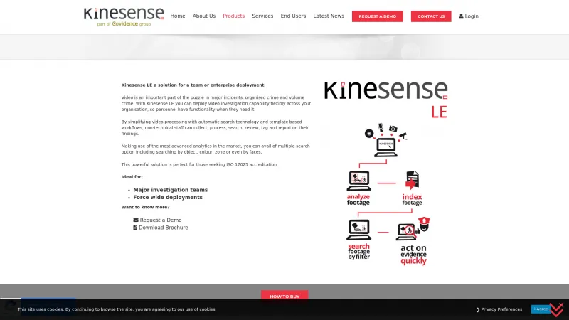 Homepage of Kinesense LE