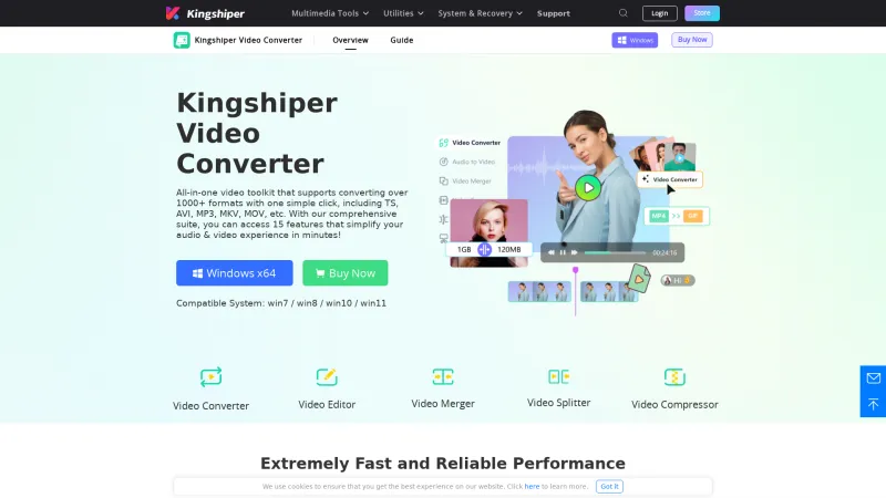 Homepage of Kingshiper Video Converter