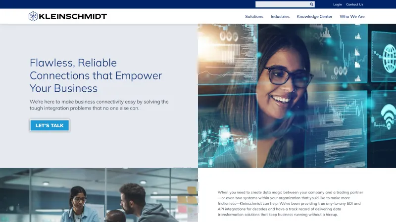 Homepage of Kleinschmidt EDI Integration